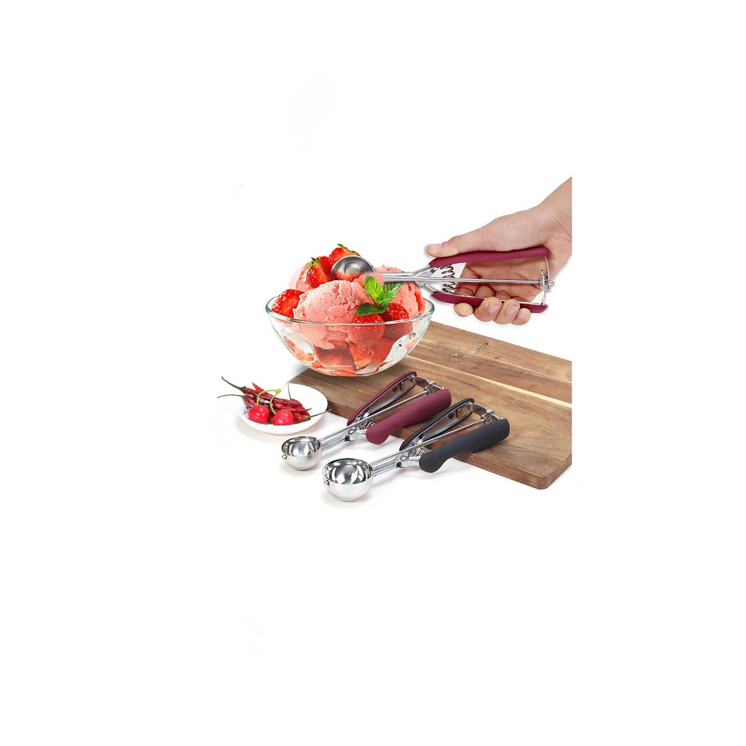 Stainless Steel Ice Cream Dessert Scoop 5