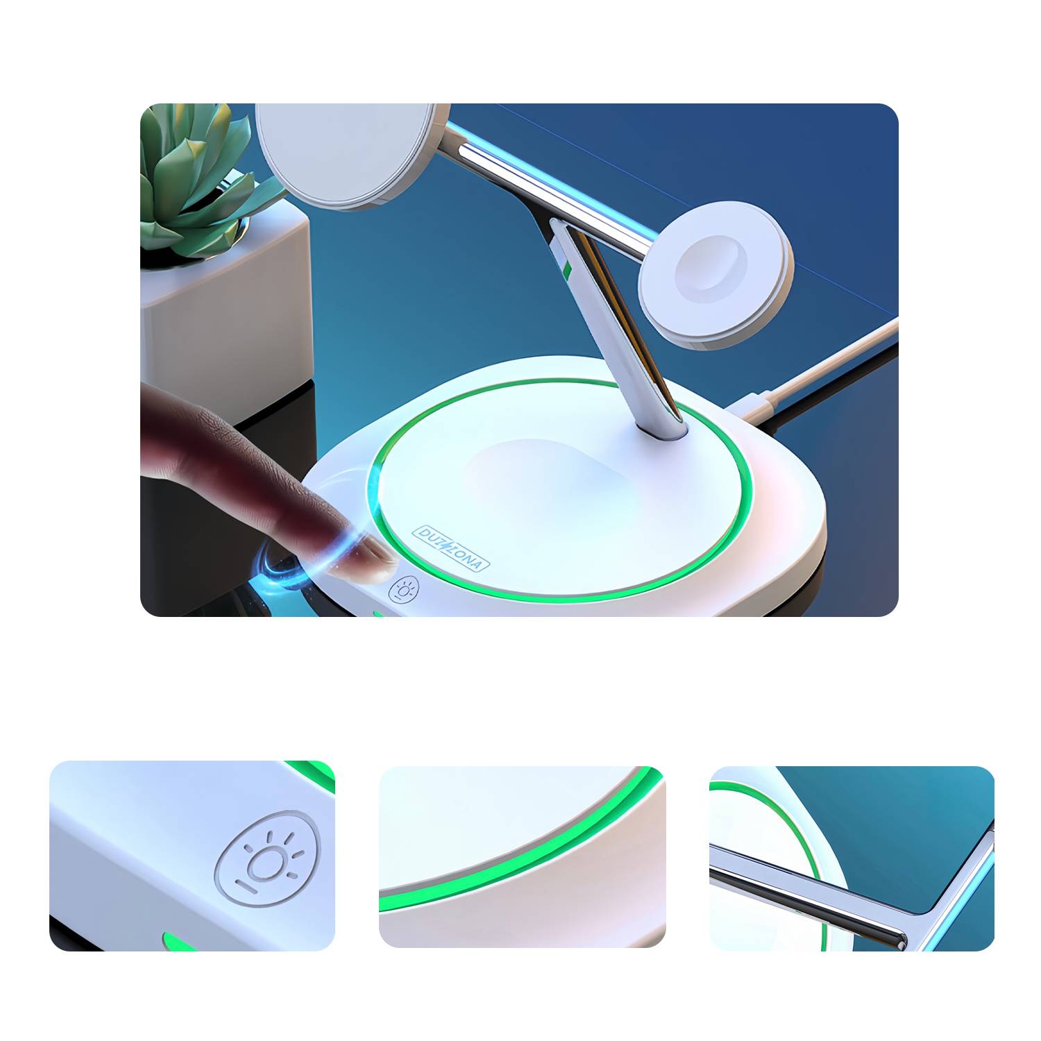 3-in-1 15W magnetic wireless charging stand charger 4