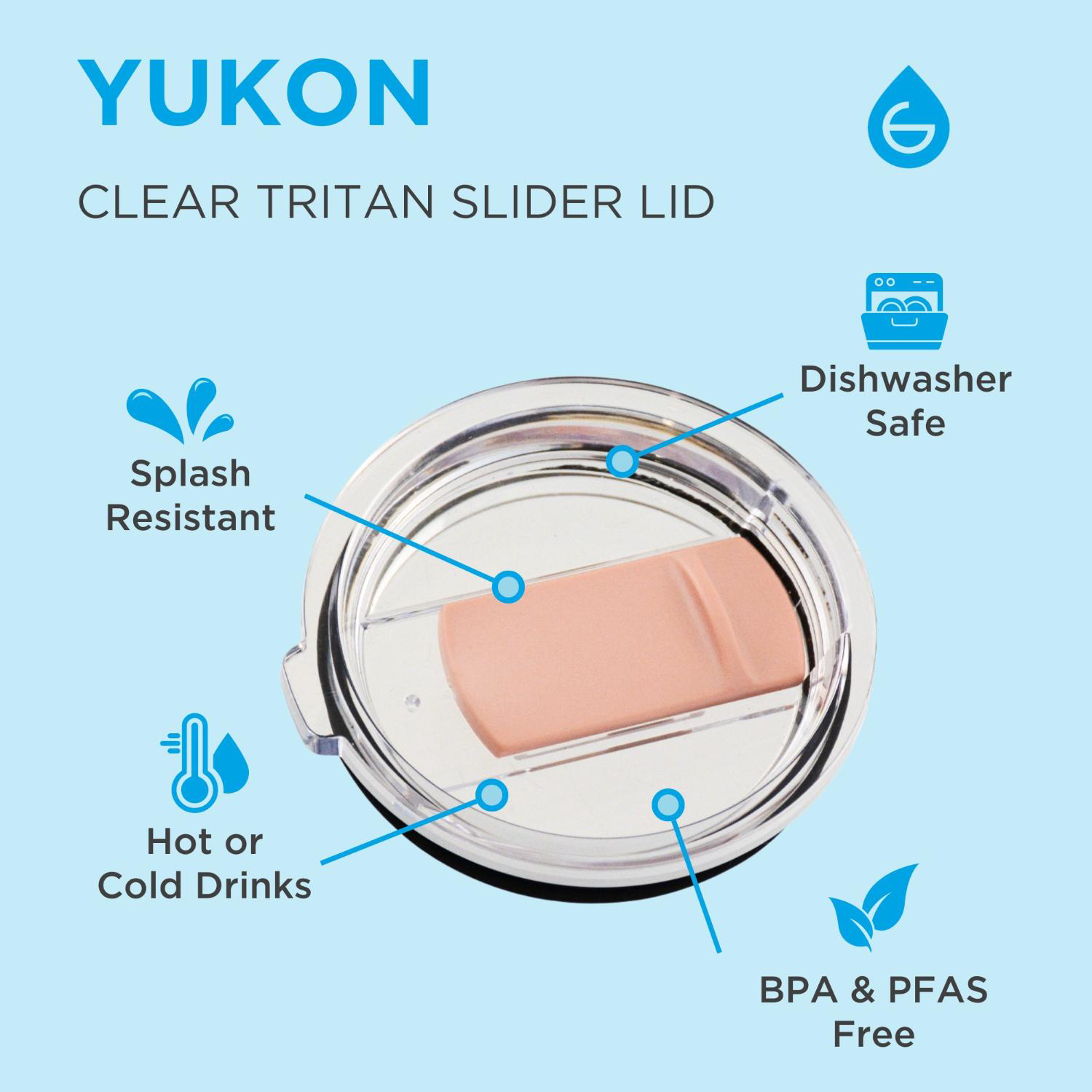 20 oz. GROSCHE® YUKON Insulated Tumbler with Clear Lid 4