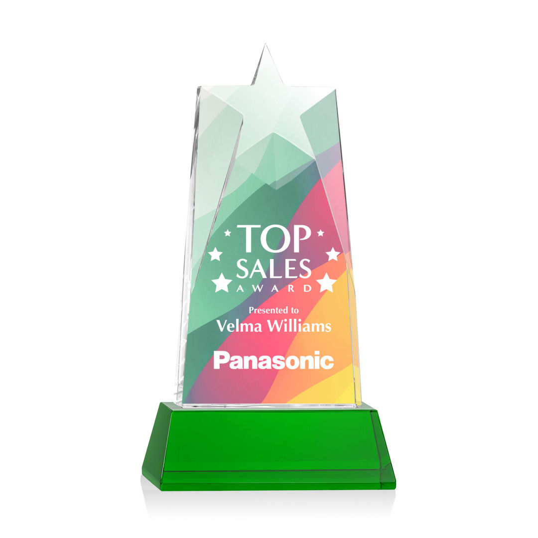 Millington Star VividPrint™ Award on Base - Green 6