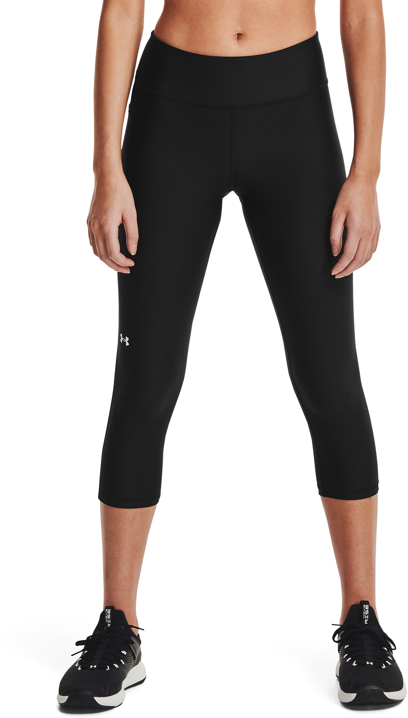 Women's HeatGear No-Slip Waistband Mid-Rise Capris 1