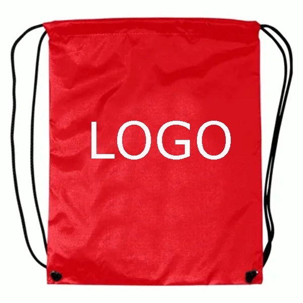 210d Polyester Promotional Drawstring Backpack 13.4" x 17.7" 6