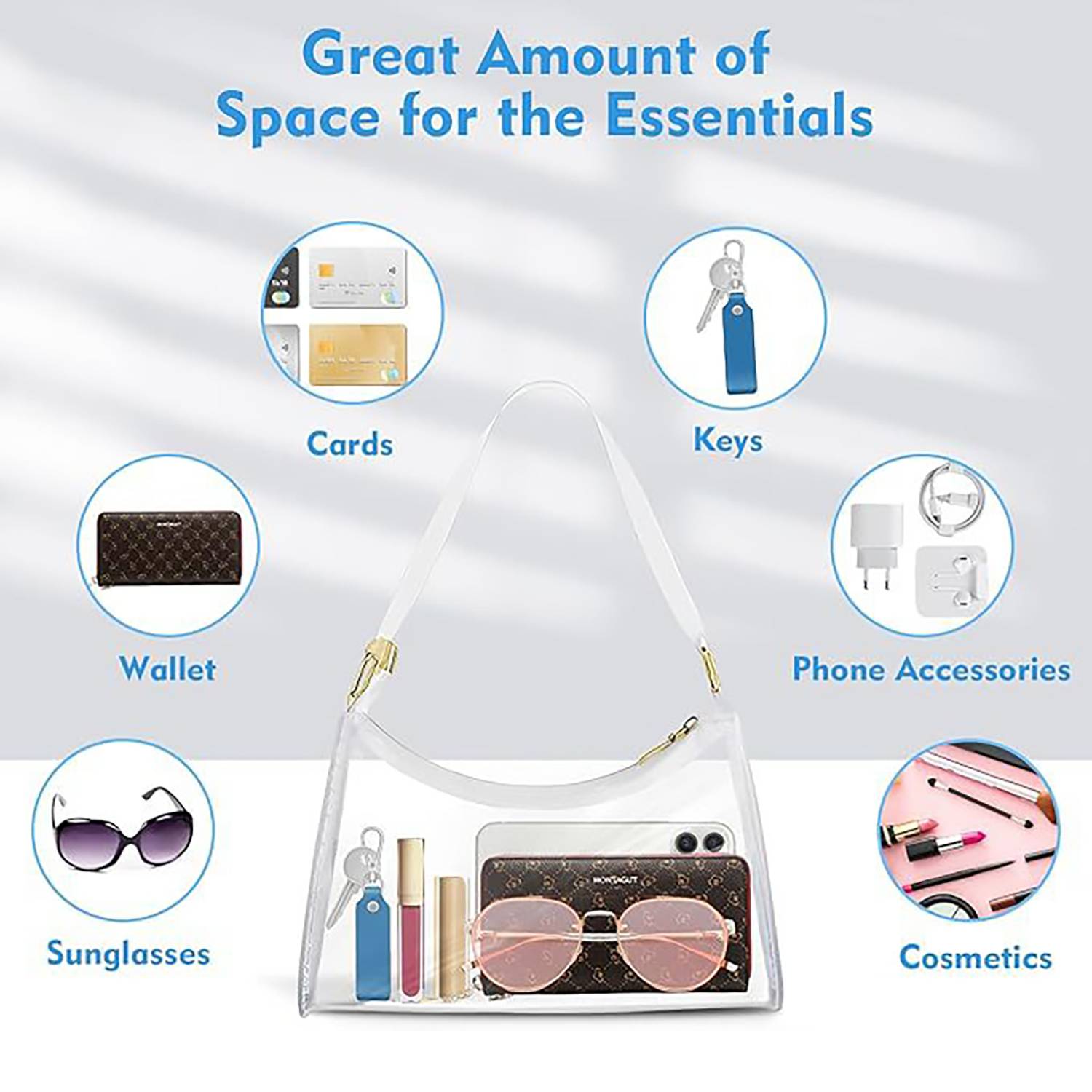 Summer New Clear PVC Shoulder Bag – Waterproof & Lightweight 1