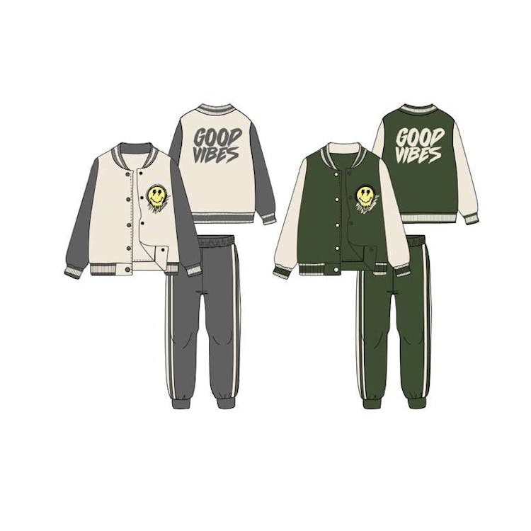 Boys' Fleece Jacket and Pant Set Gray/Green 12-24m 2