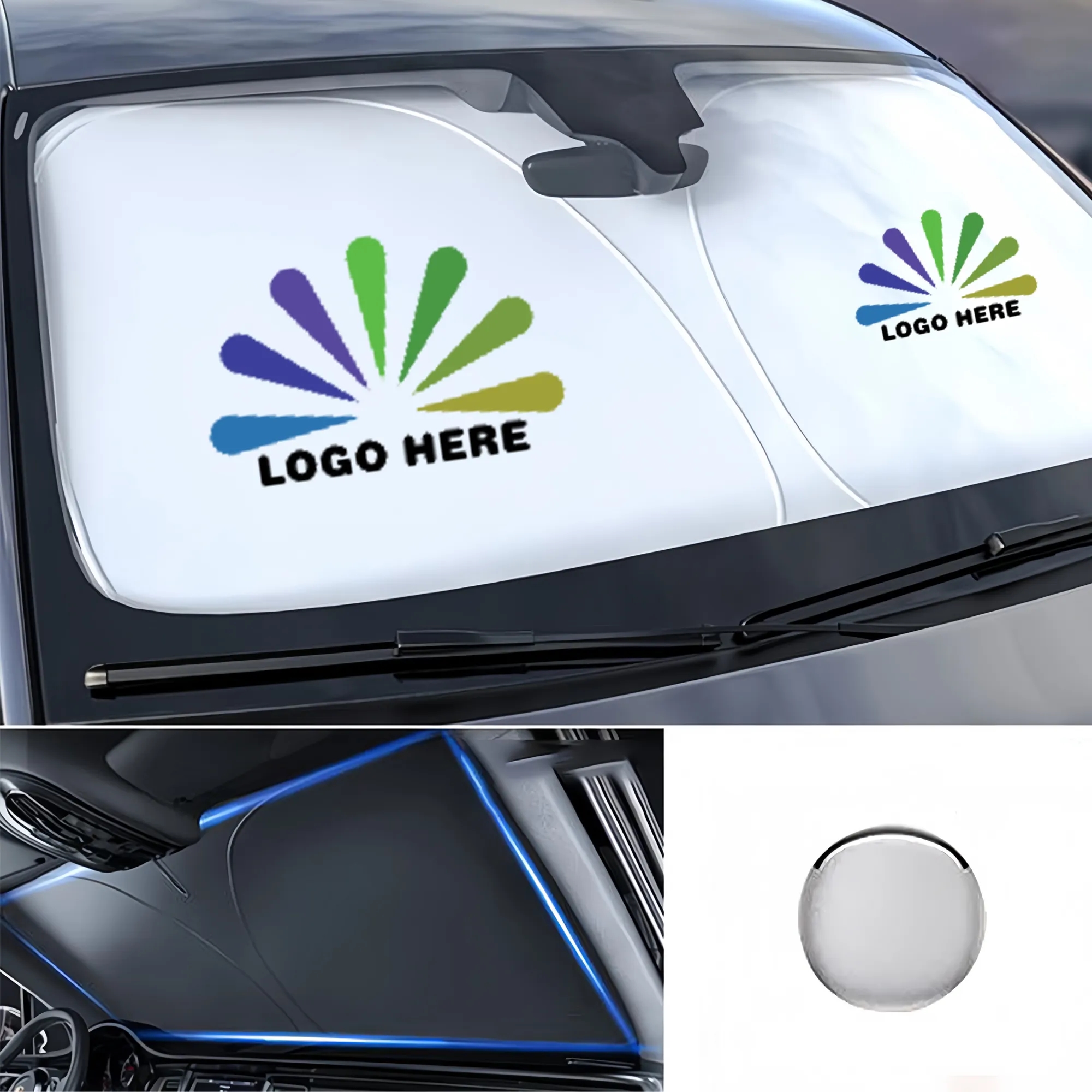 Foldable Full-color Custom Car Sunshade. 3