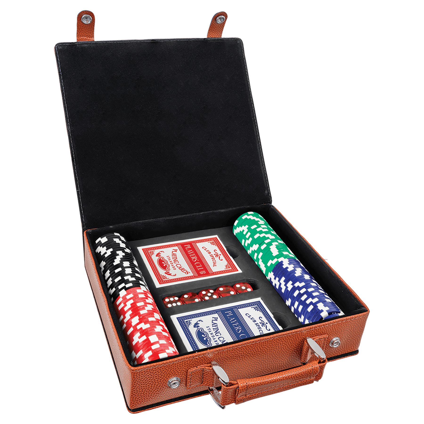Basketball Leatherette 100 Chip Poker Set 2