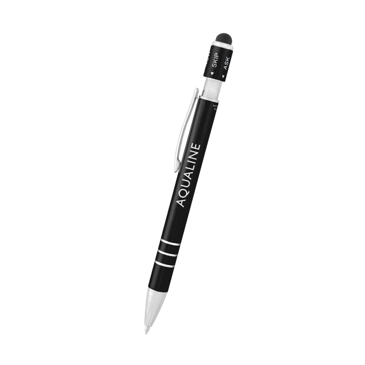 Recycled Aluminum Spin Game Top Pen With Stylus 22