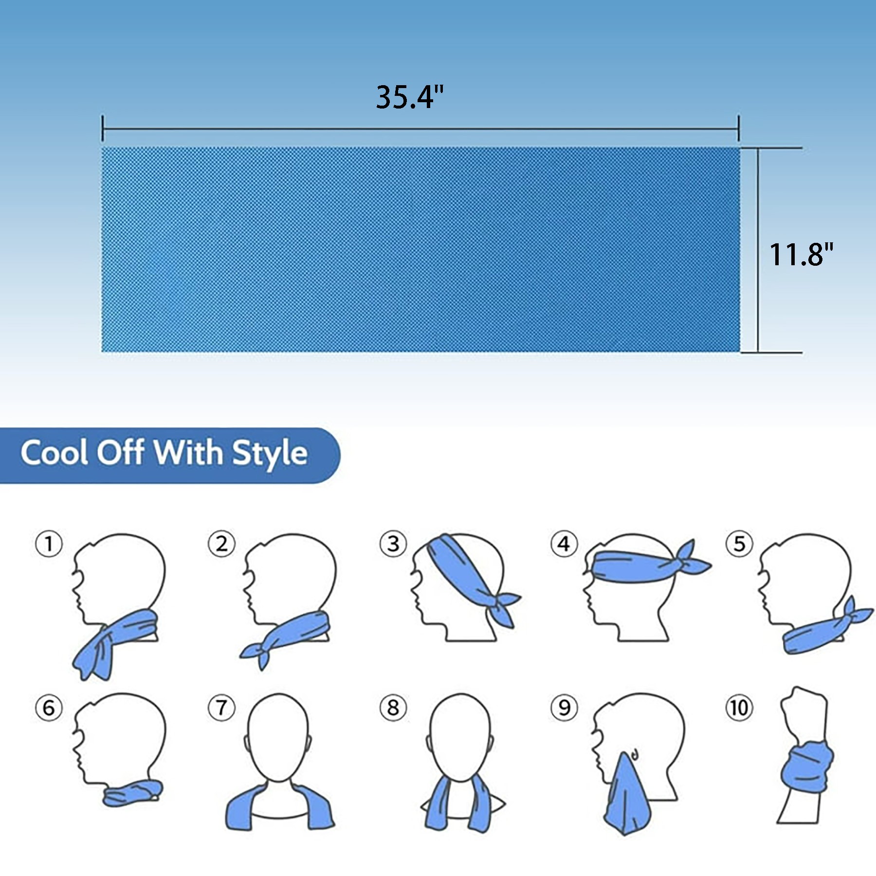 Soft Breathable Cooling Towel-12"x 36" 5