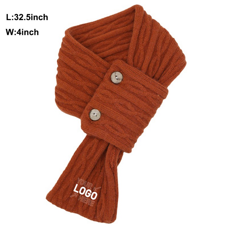 Coconut Button Warm Small Scarf 4