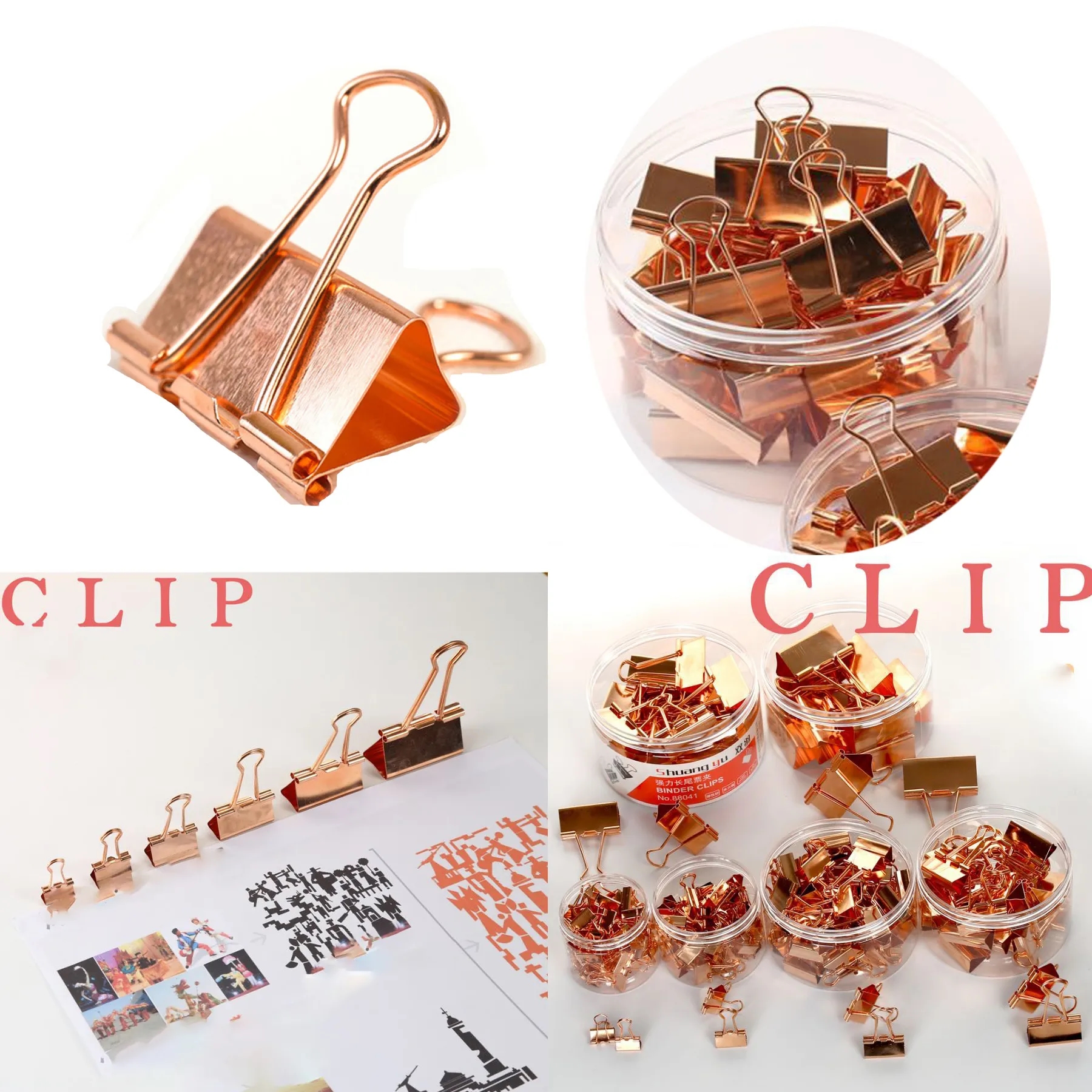 12 pcs Rose Gold Clip ( 51 mm) 2