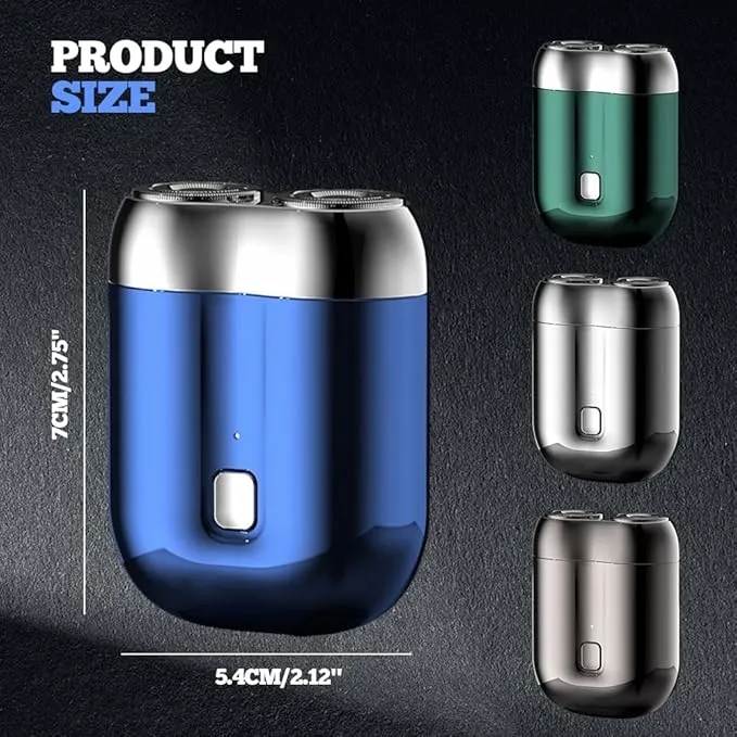2025 Mini Dual Head Electric Shaver USB C Rechargeable Waterproof Travel Razor for Men 5