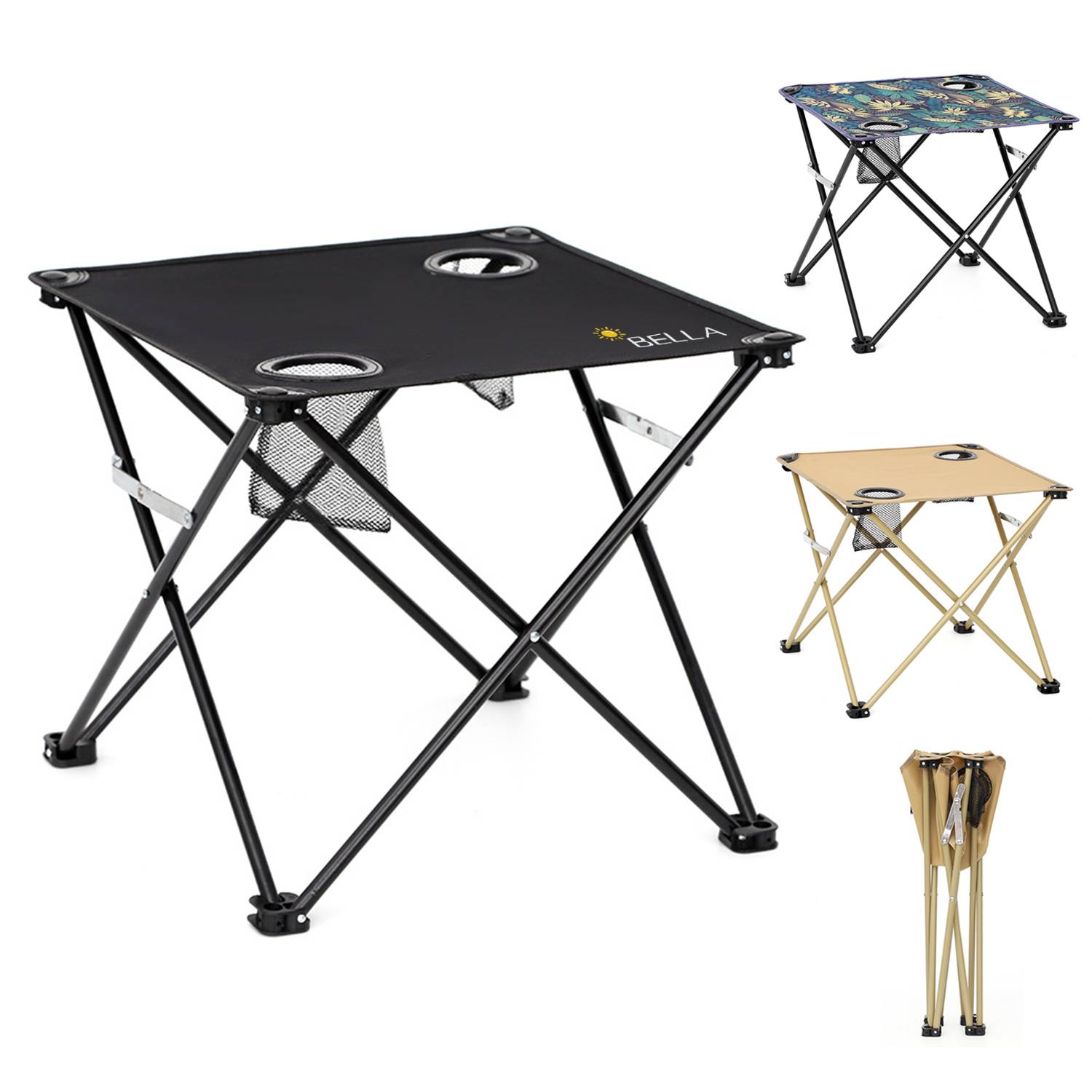 Oxford Outdoor Foldable Table With Two Cup Holders 2