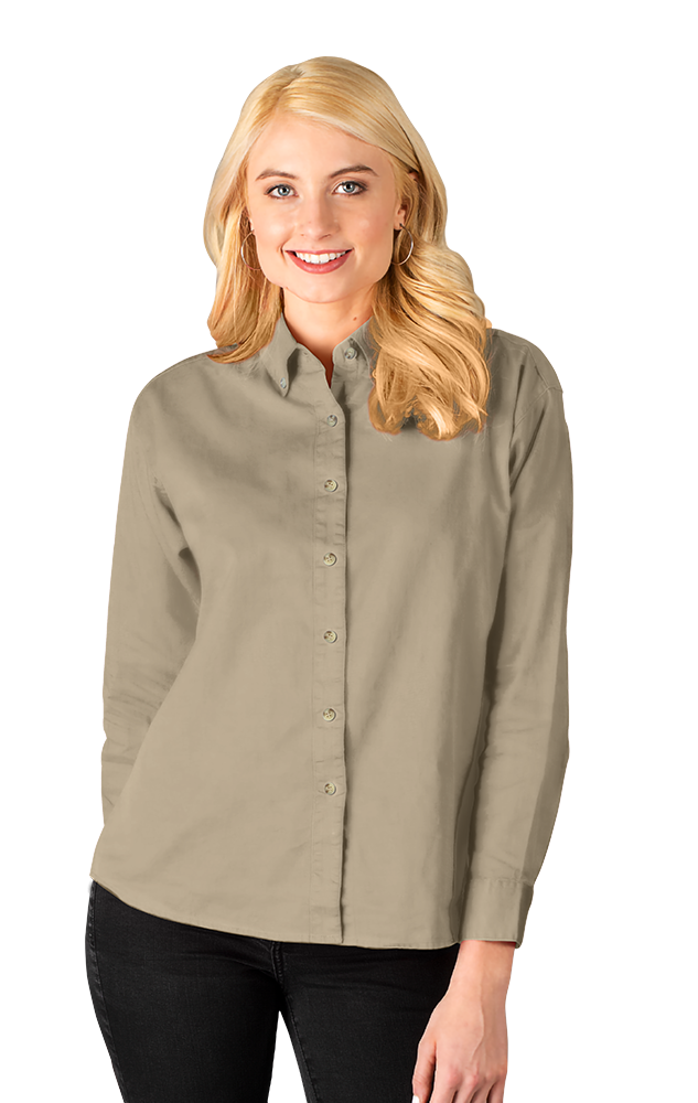 Ladies' L/S 100% Cotton Twill Shirt 17