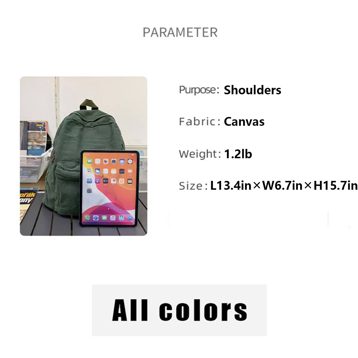 Canvas Student Backpack 2