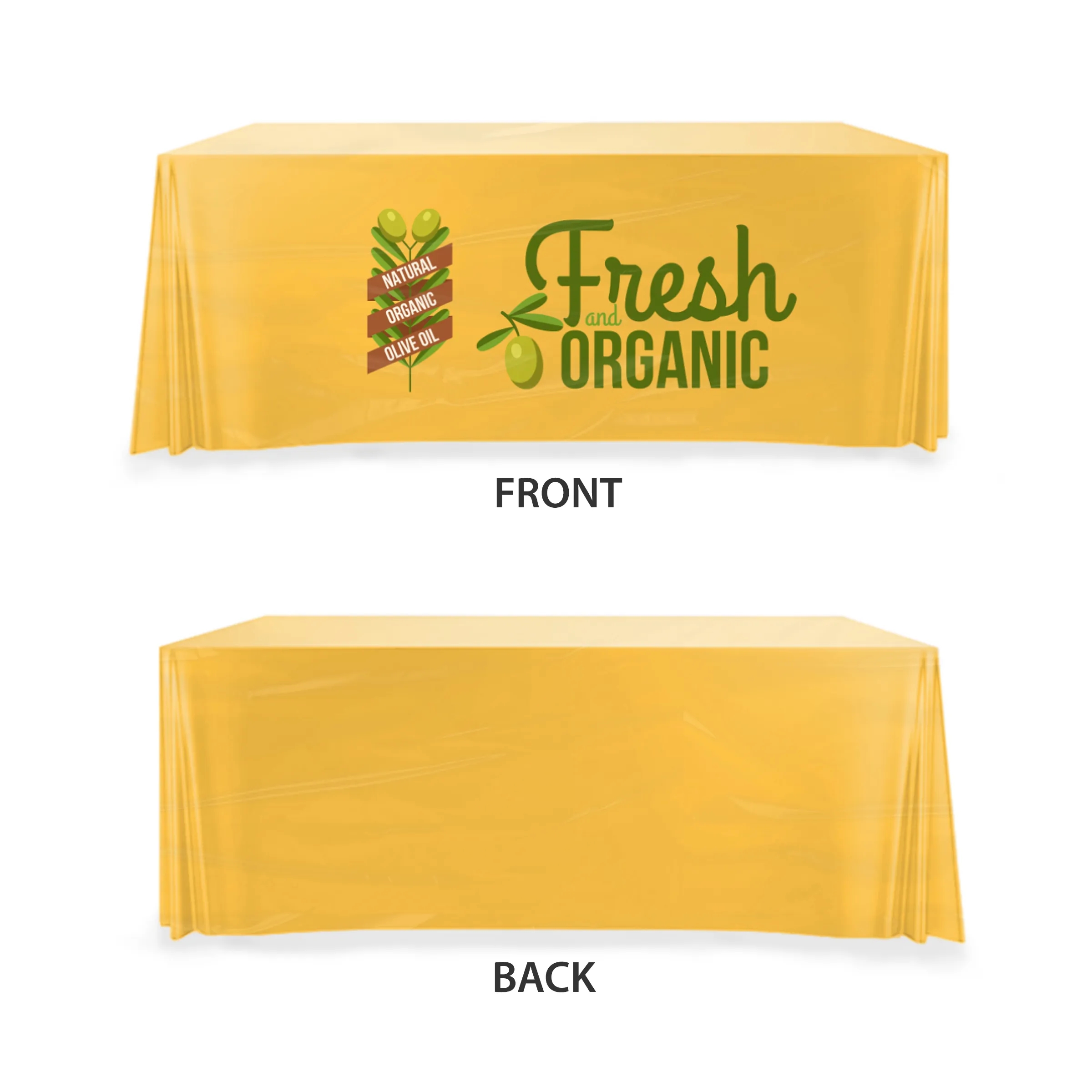 6' Custom Plastic Disposable Table Cover - Full Color 6