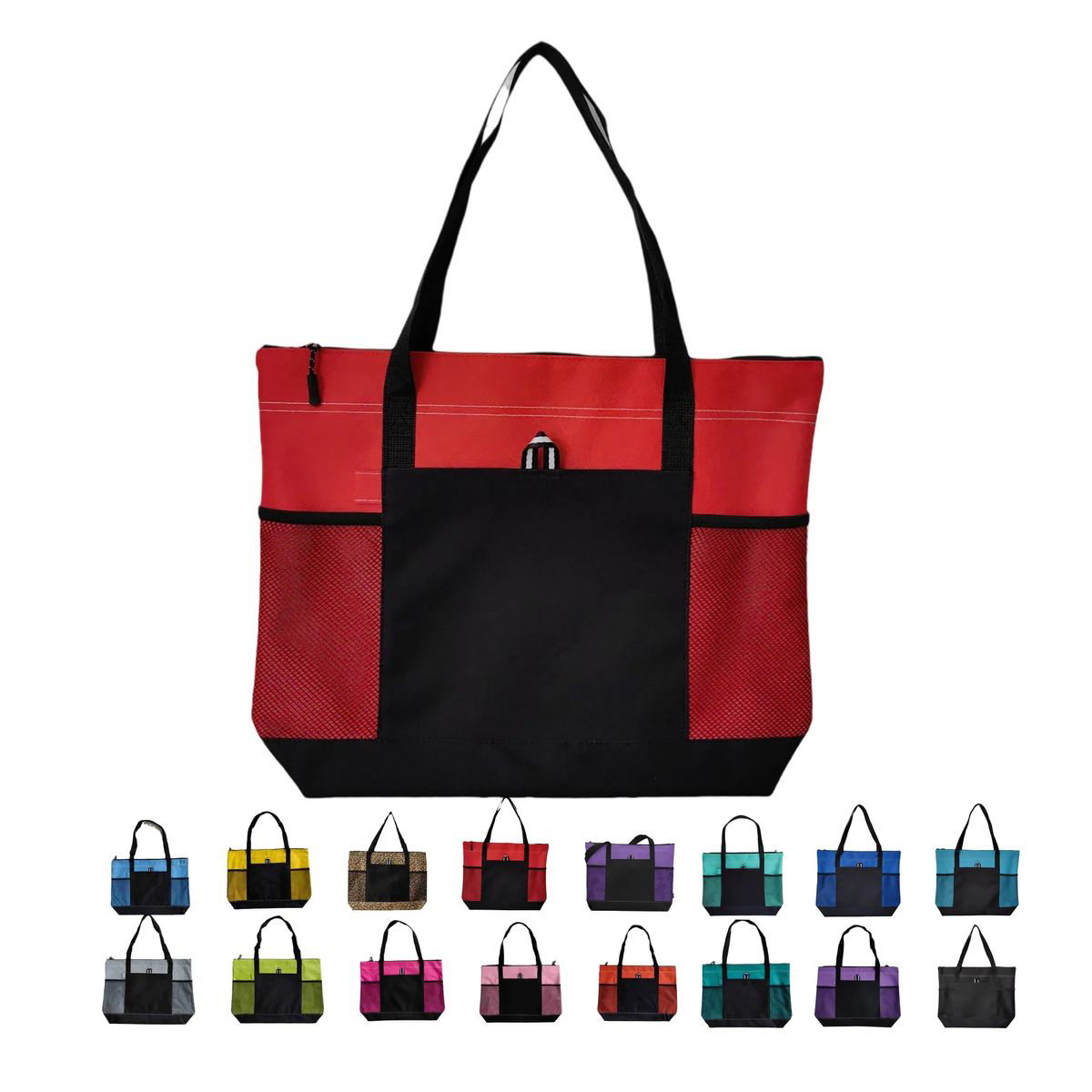 Zippered Polyester Tote for Office or Errands 5