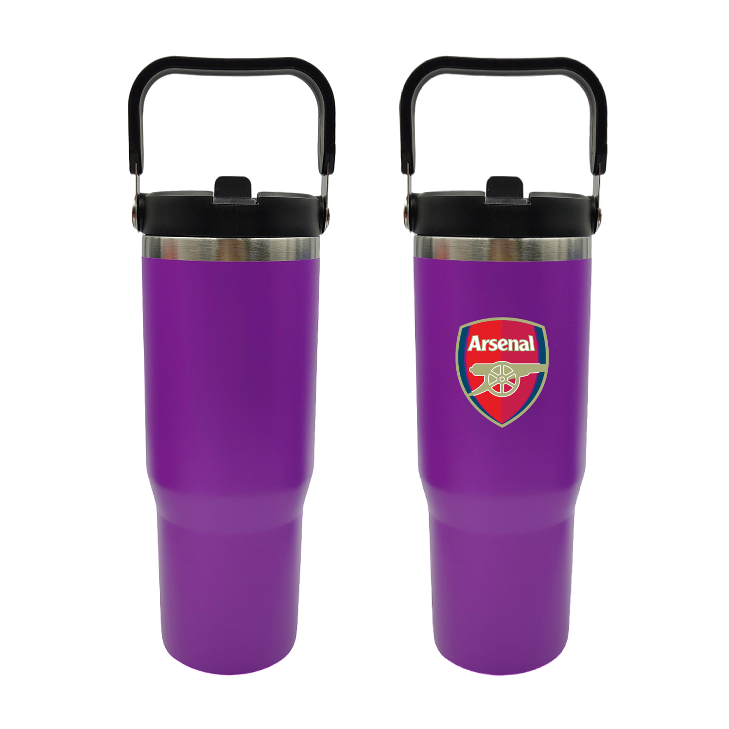 Tumbler with Handle and Built-In Straw, 30 oz. 3