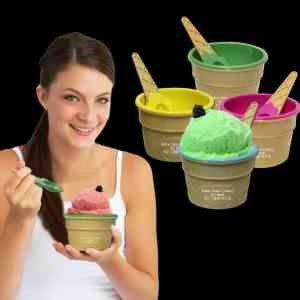Green Ice Cream Bowl and Spoon Set