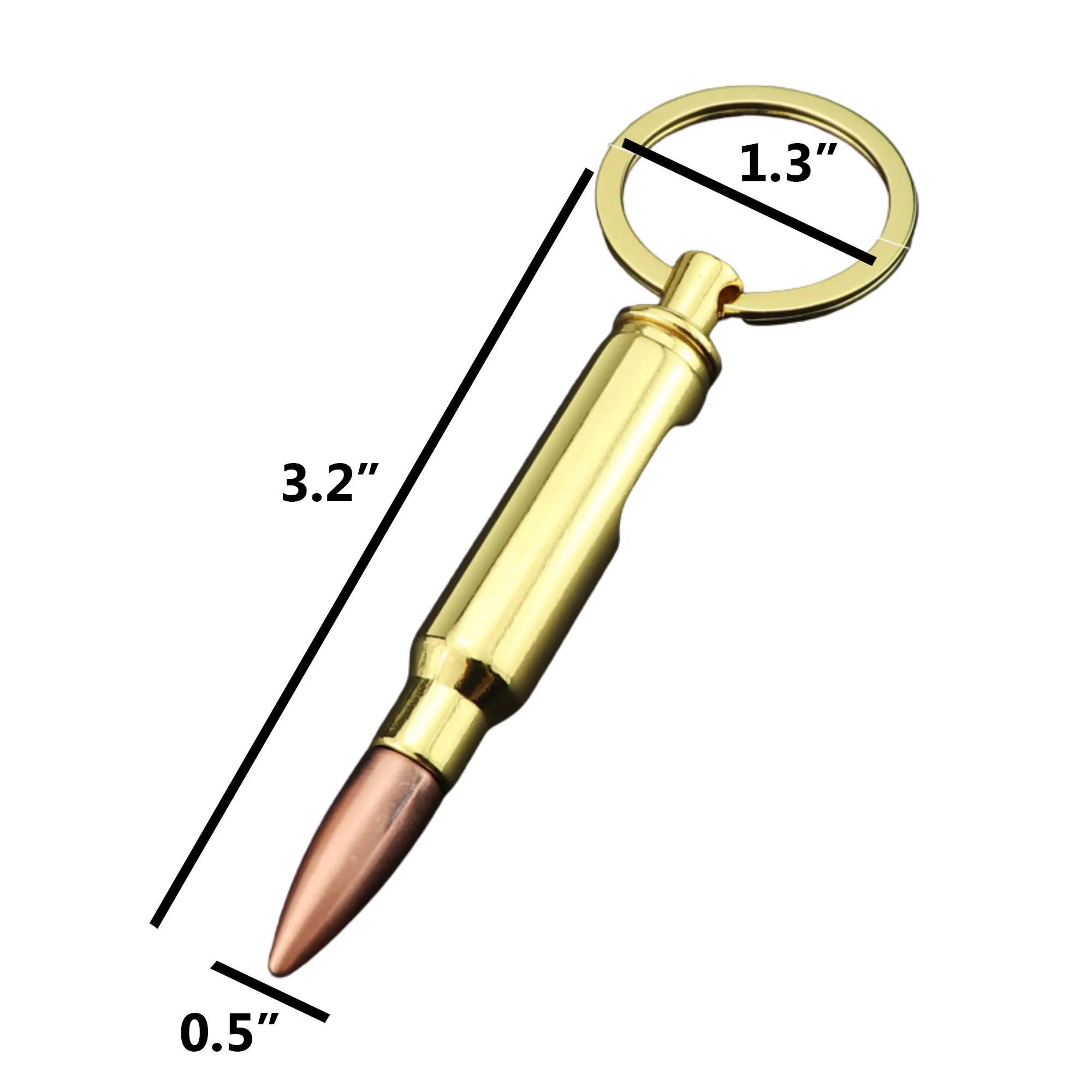 Stylish Bullet Shaped Bottle Opener Keychain 4
