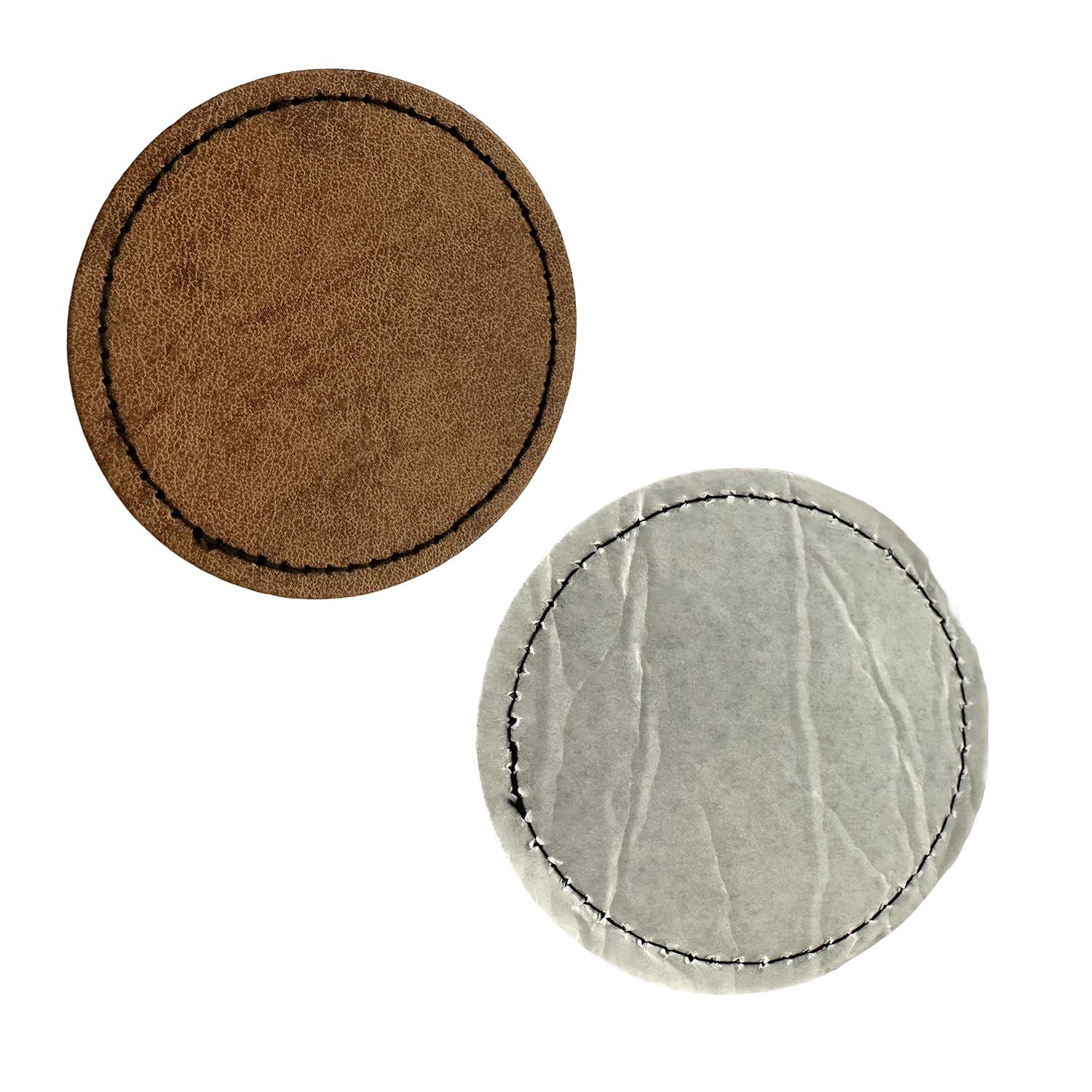 Round Shape Leatherette Patch 2