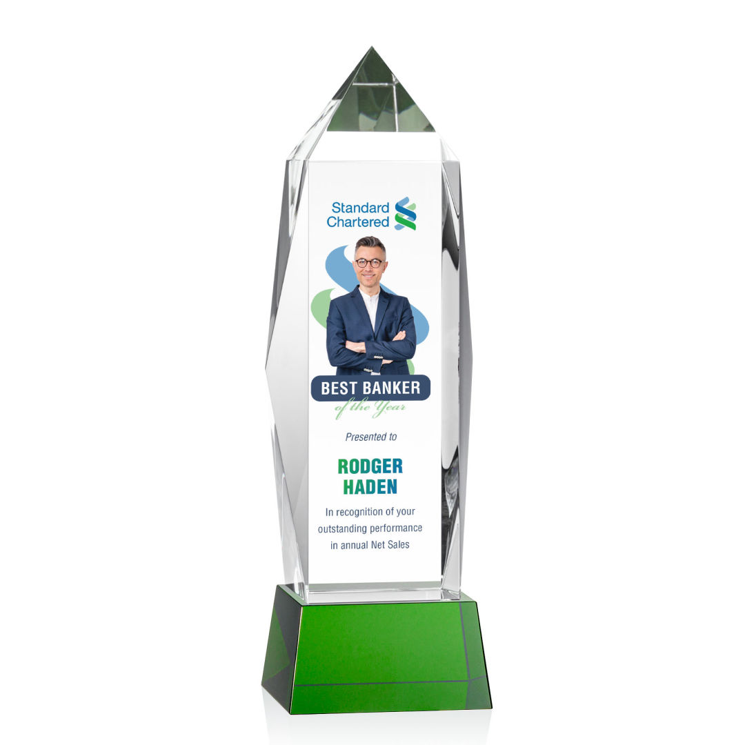 Bloomington VividPrint™ Award on Base - Green 9