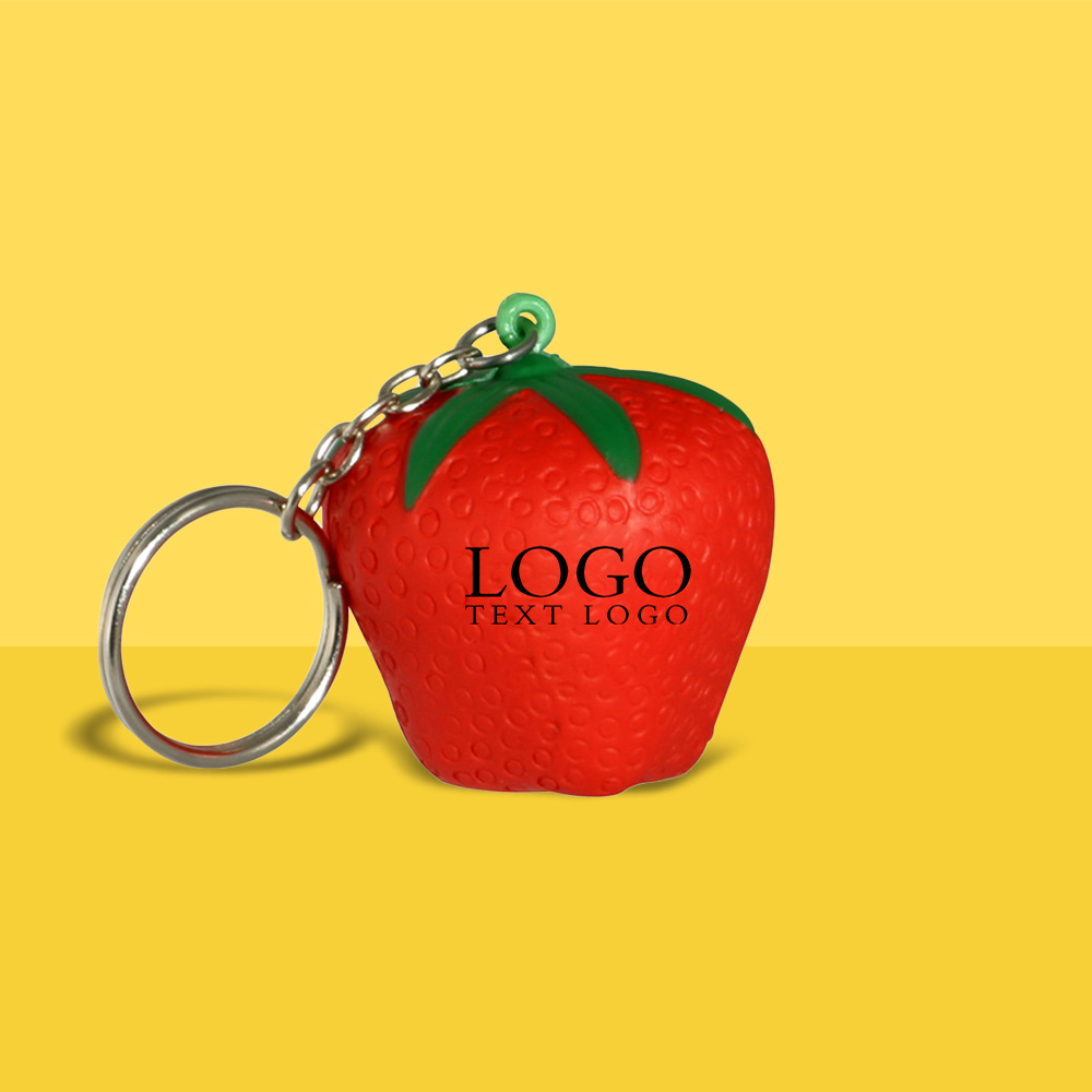 Strawberry Shaped Squeeze Stress Reliever Keychain 1