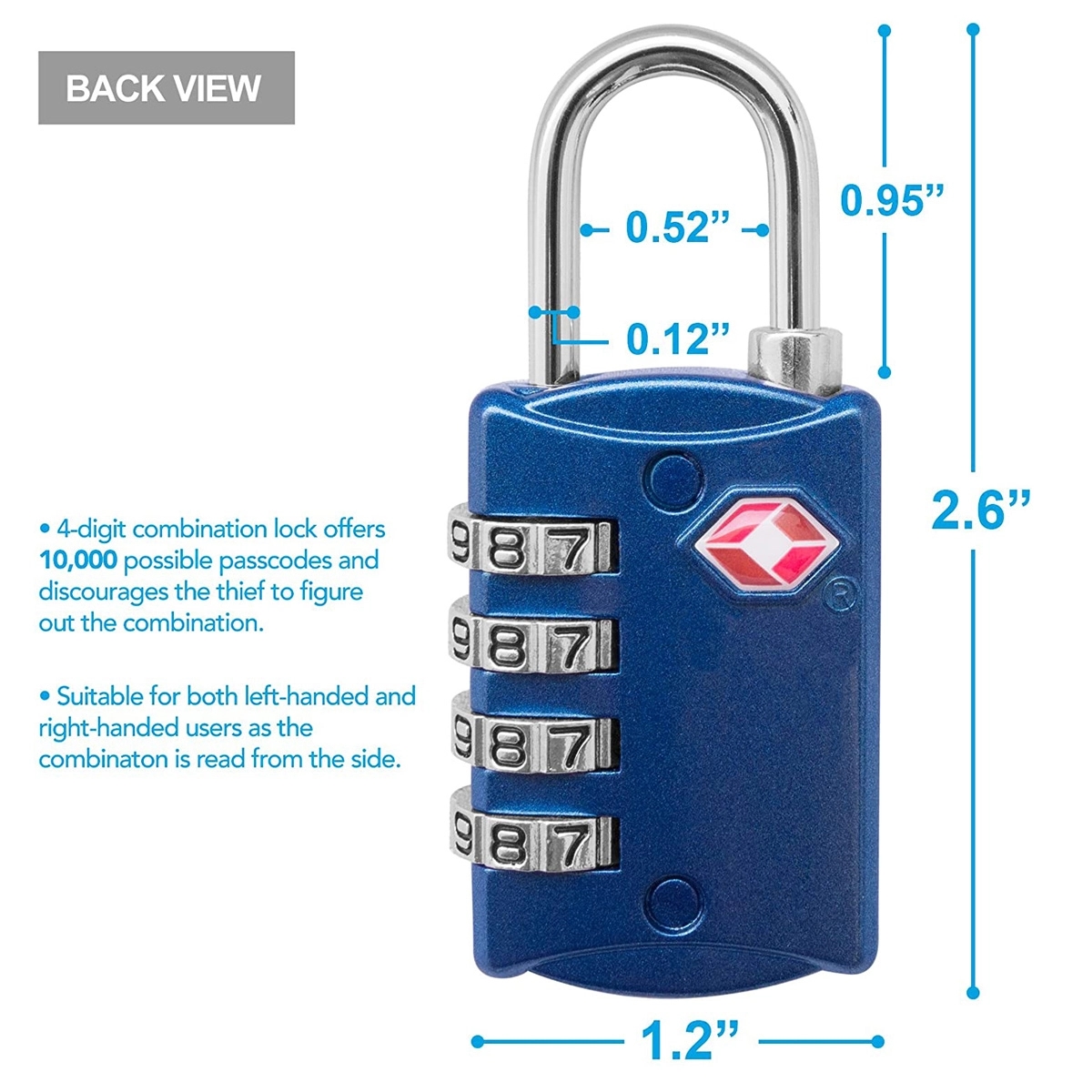 4 Digit Combination Luggage Locks 5