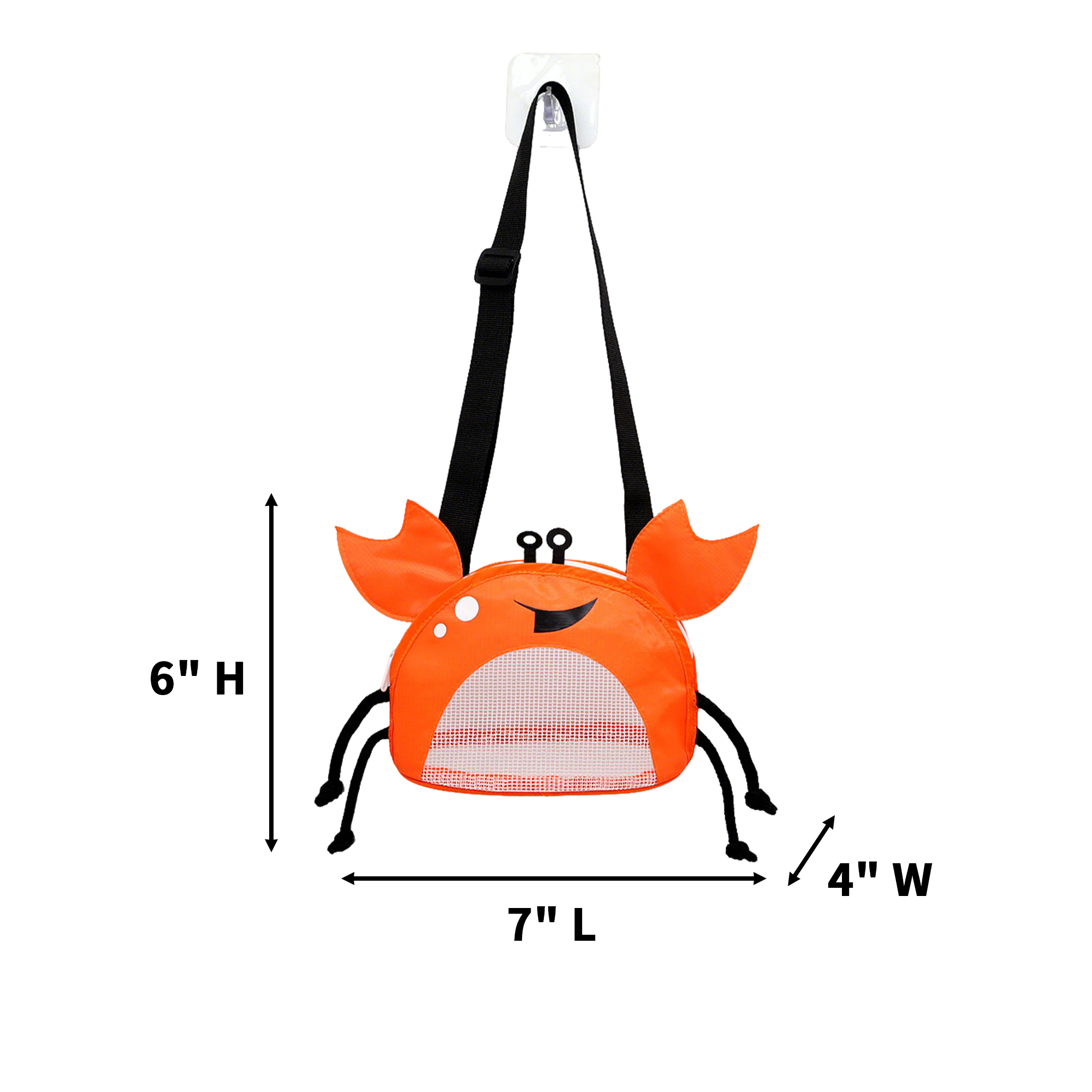 Children Beach Crab Shape Shoulder Bag 7" Length x 4" Width x 6" Height 3