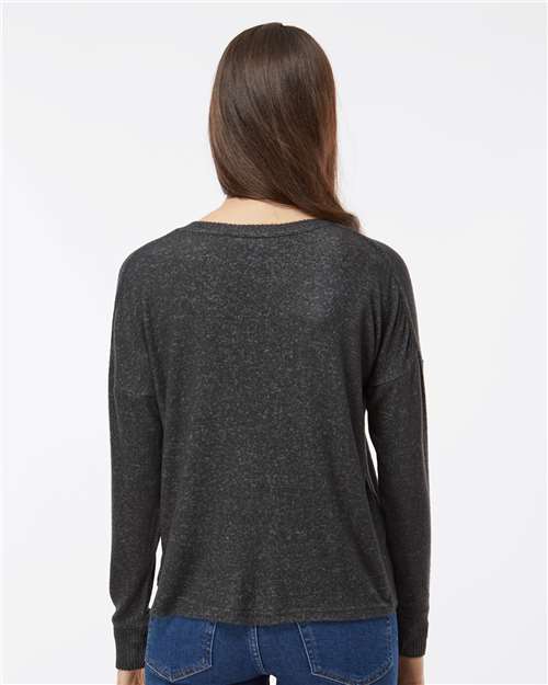 Women's Cuddle Fleece Boxy Crewneck Pullover - L06 12