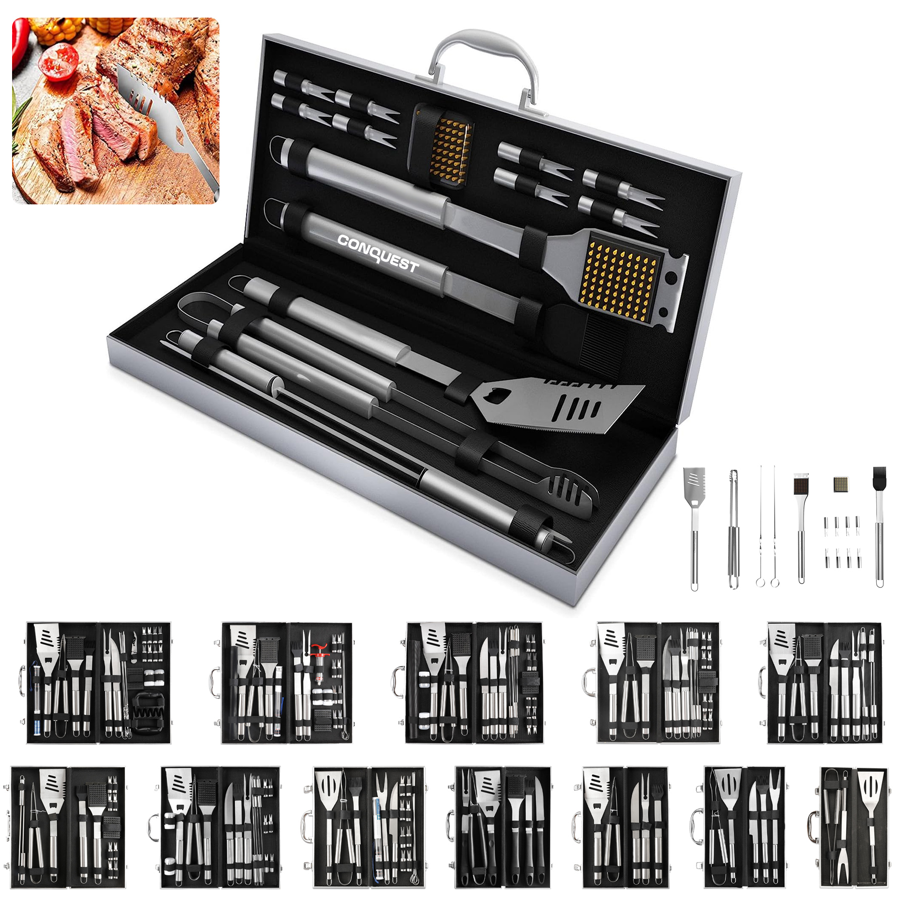16-Piece BBQ Grill Accessories Set 1