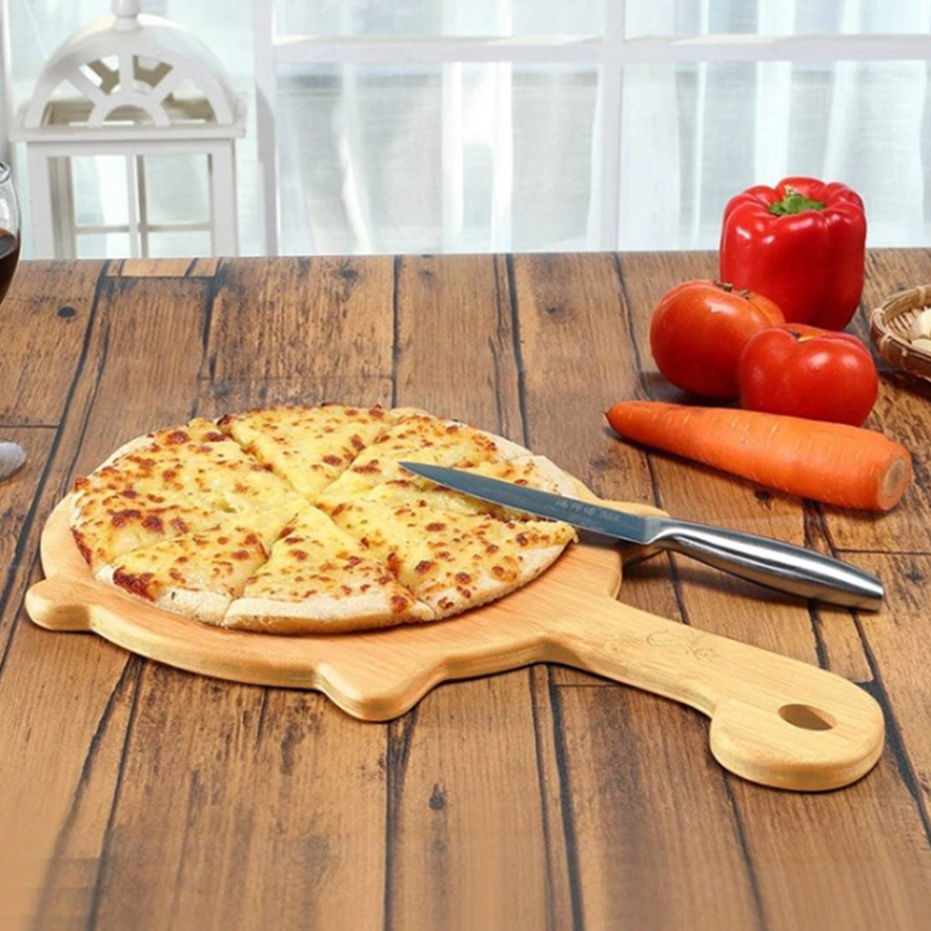 Creative Bamboo Pizza Cutting Board 3