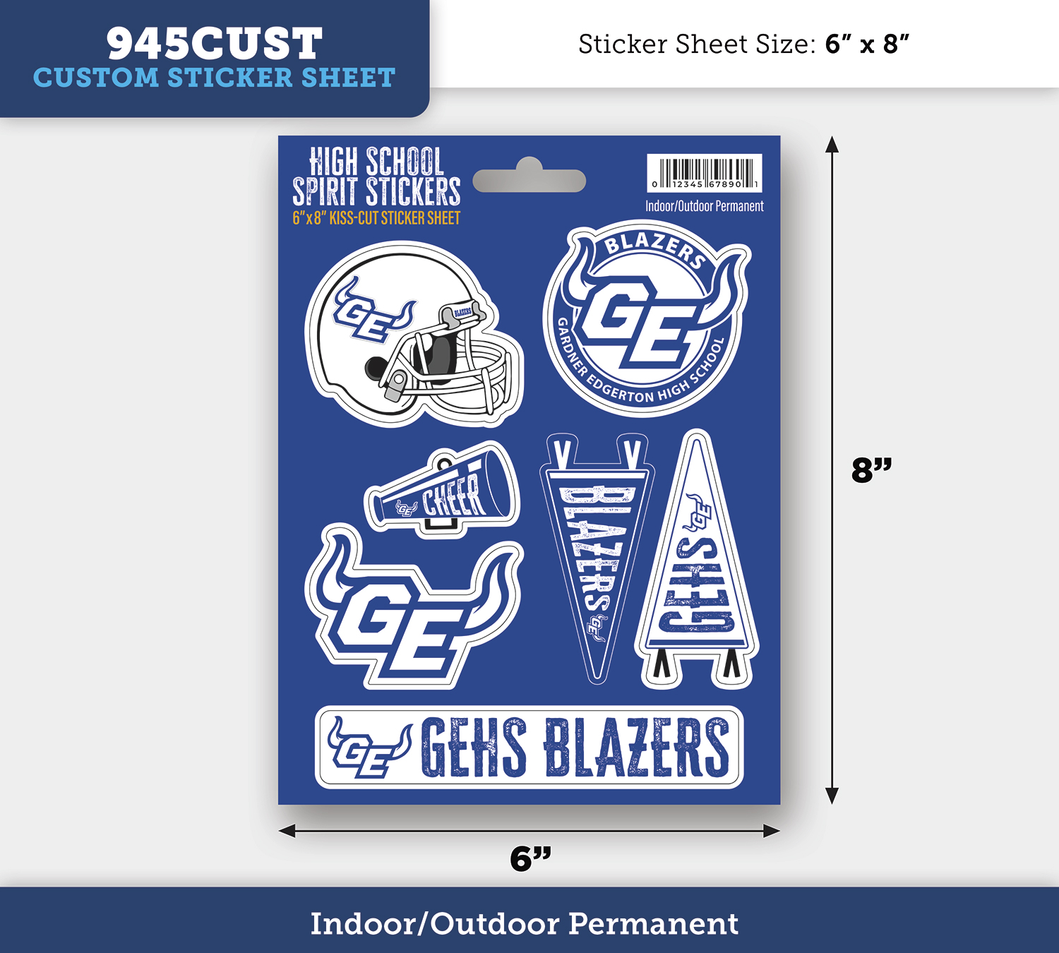 Permanent Writeable Matte Sticker - 45 to 54 Square Inches 2