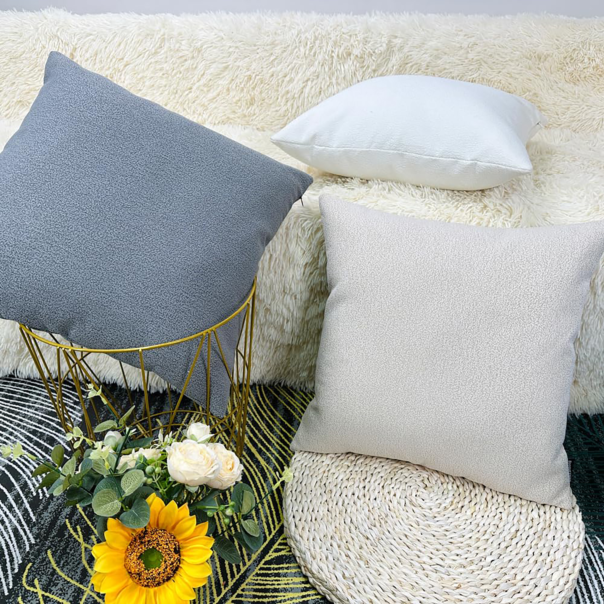Custom Linen Pillowcase with Hidden Zipper and Double-Sided Printing 6
