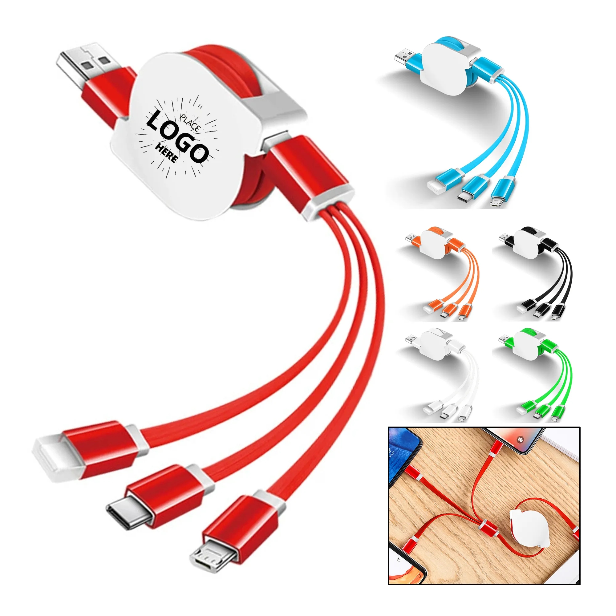 3 in 1 USB Cable Multi Charger Cord 2