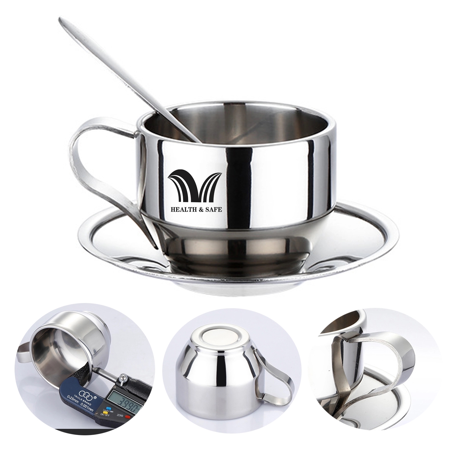 Stainless Steel Coffee Mug Set 4