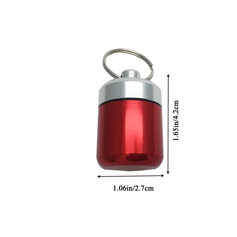 Mini Waterproof Portable Pill Holder Container Keyring 3