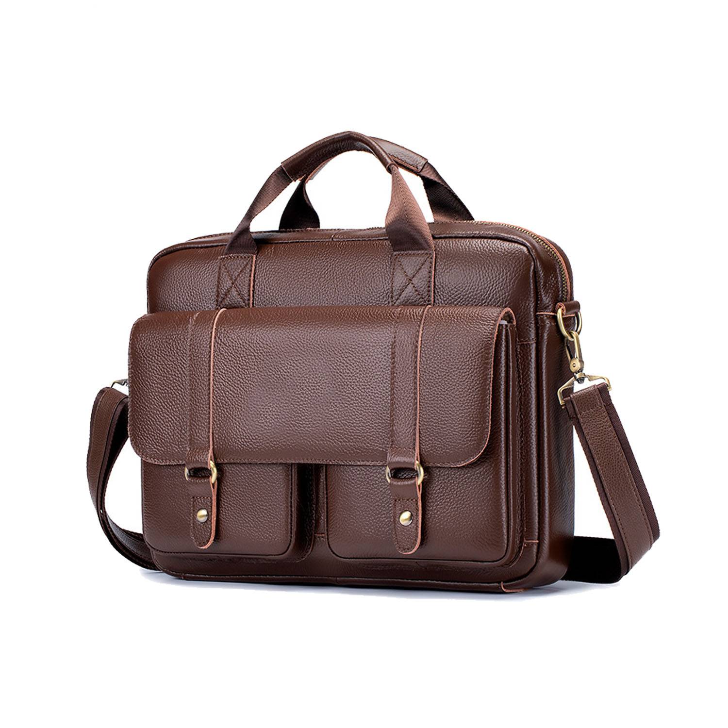 Genuine Leather Laptop Tote Bag 3