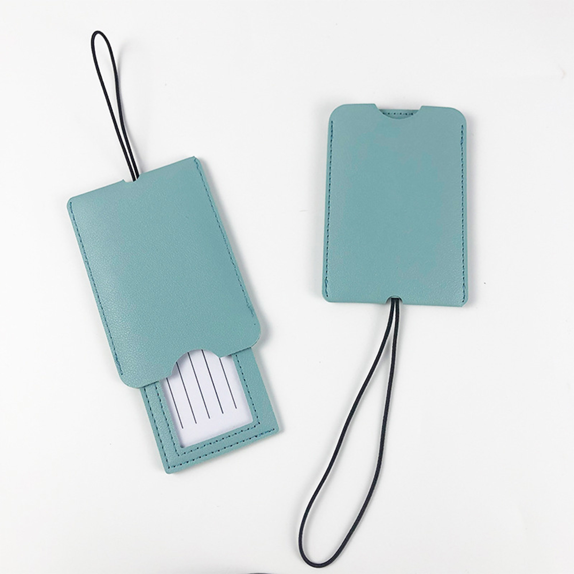 PU Leather Luggage Tag with Elastic Strip 5