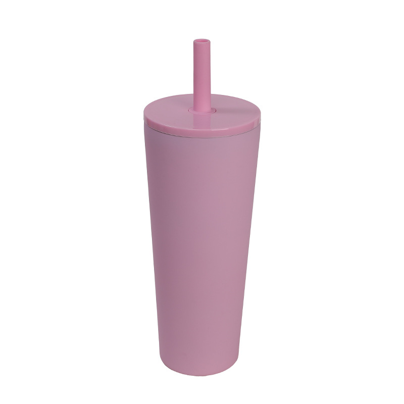24oz Double Wall Mug with Silicone Straw 4