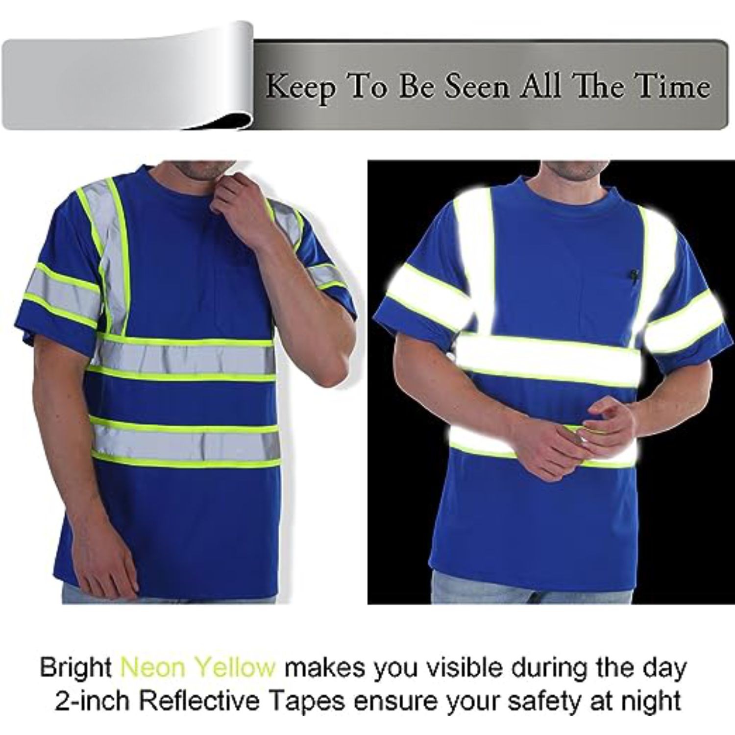 rPET Class 3 Two Tone Safety T-Shirt W/ Pocket 1
