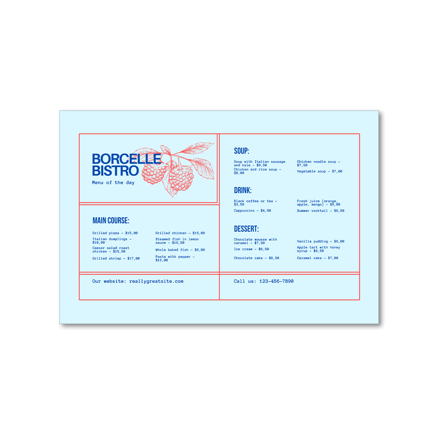 Colored Straight Edge Placemat