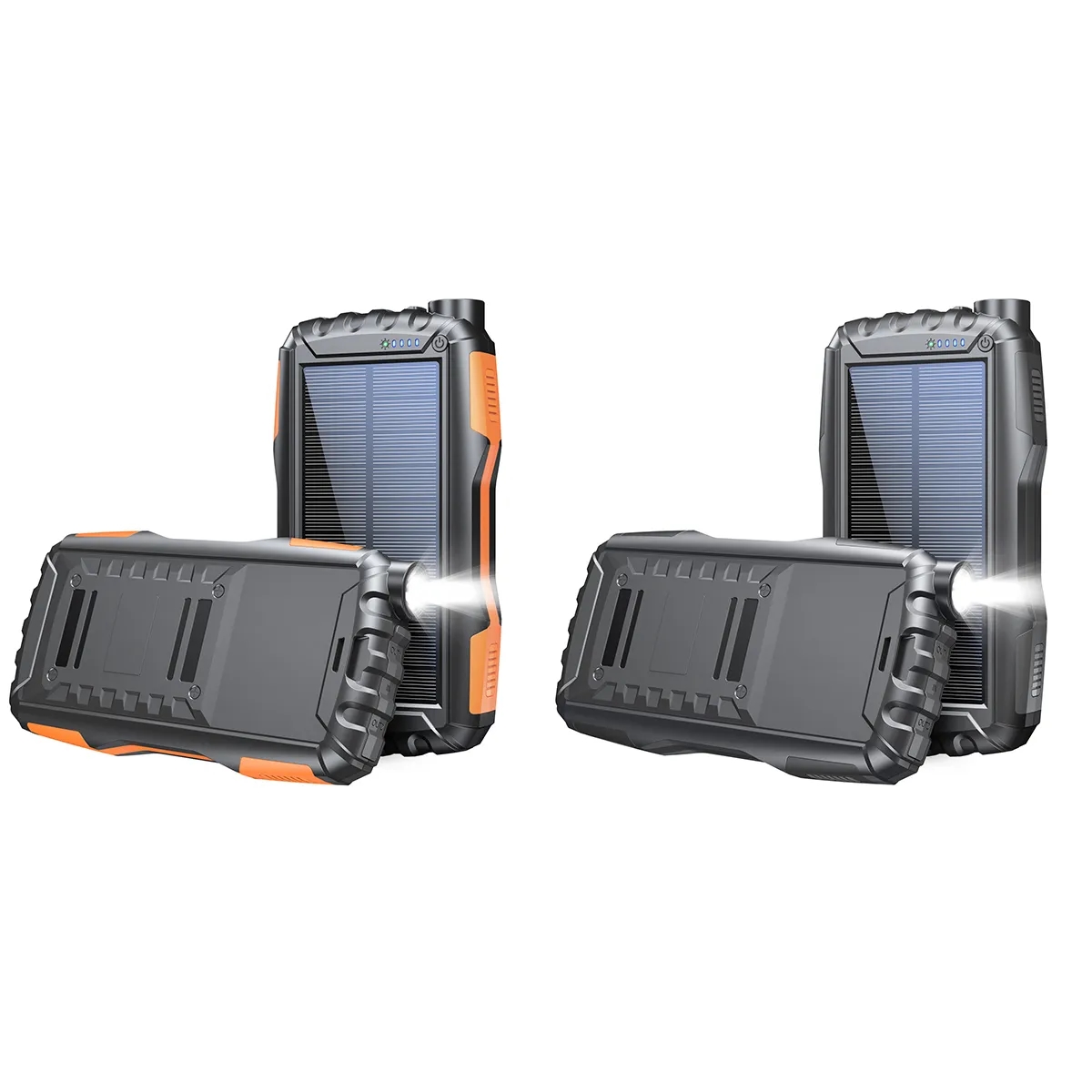 42800mAh Solar Power Bank Fast Charger Built-in Flashlight 5