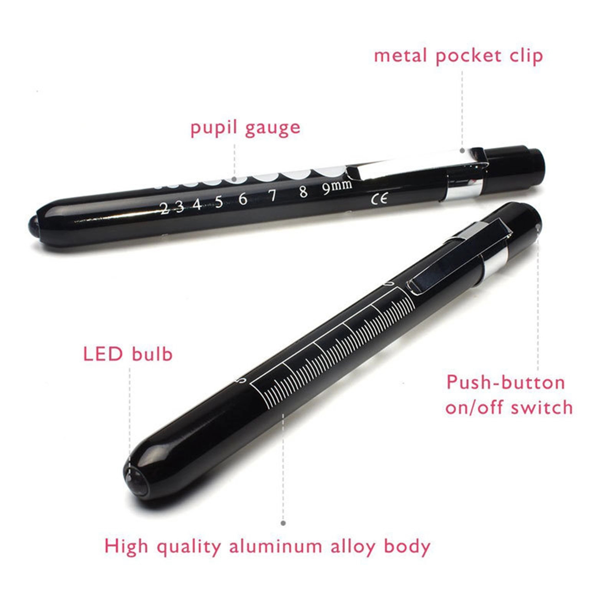 Medical LED Pen Light With Pupil Gauge MOQ 20PCS 2