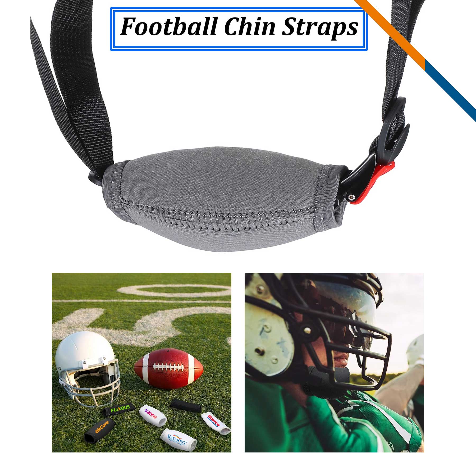 Helon Football Chin Strap Cover 2