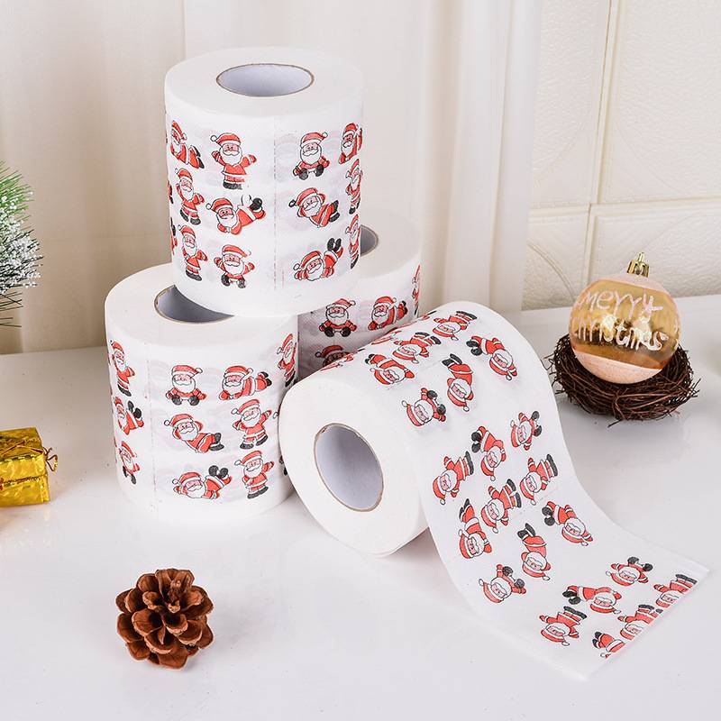 Custom Merry Christmas Toilet Paper Tissue Napkin 4