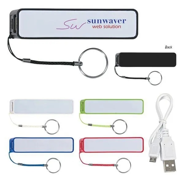 2600mAh Plastic Power Bank with Keyring 7