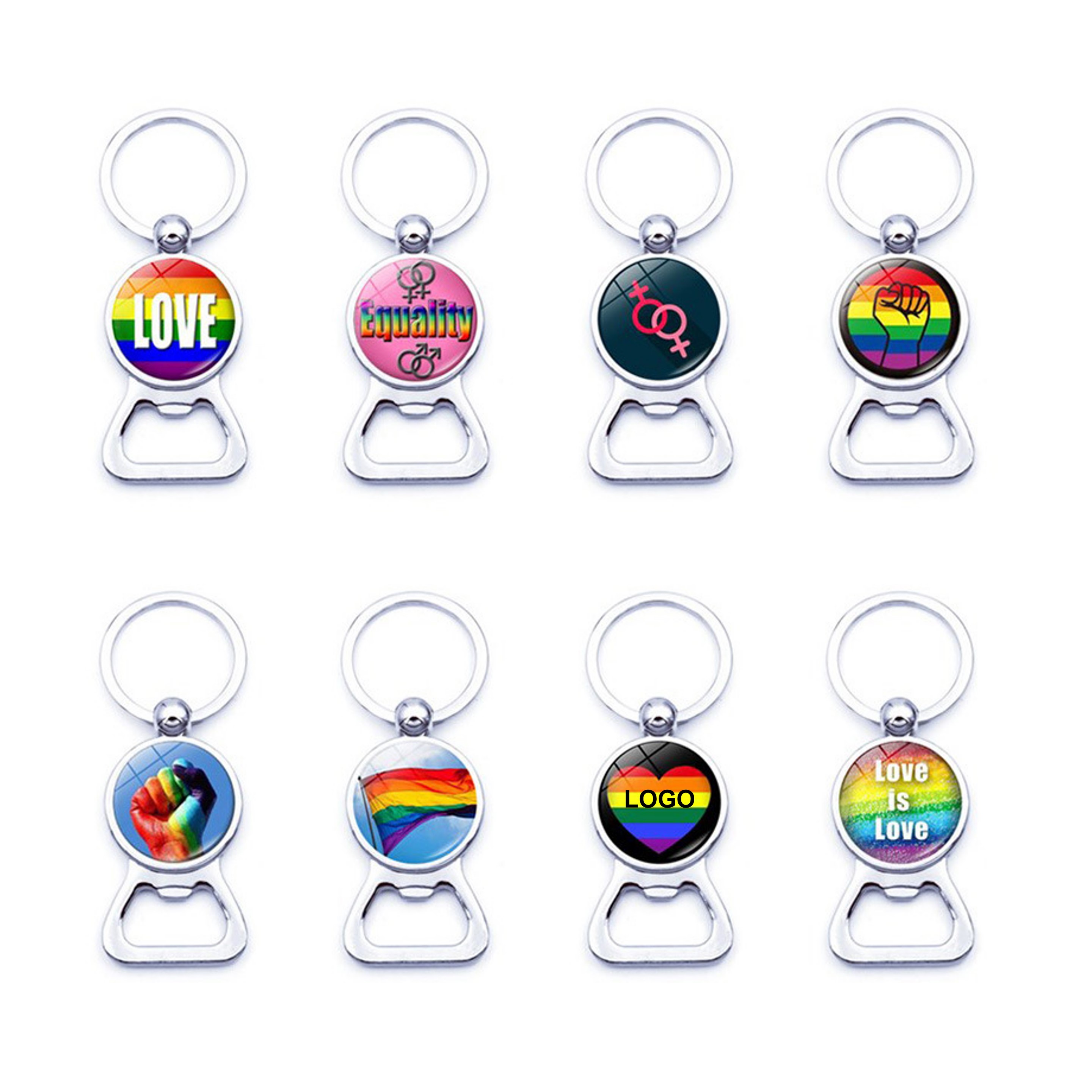 Rainbow Bottle Opener Keychain (direct import) 2