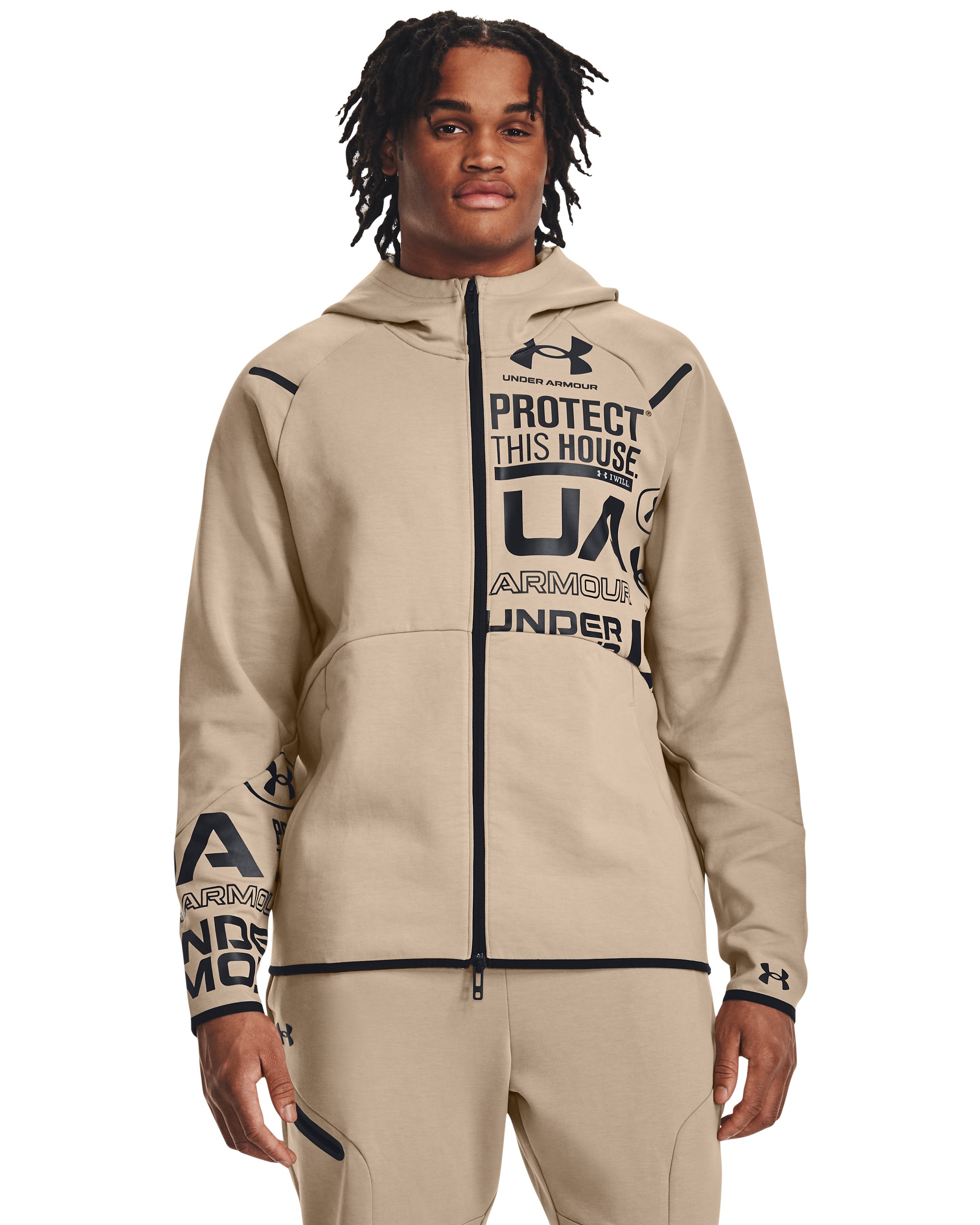 Men's UA Unstoppable Fleece Graphic Full-Zip 3