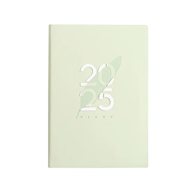 A5 2025 PU Leather Notebook Agenda Book 400 Pages 3