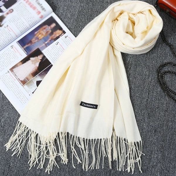 Winter Imitation Cashmere Scarf With Tassels 9